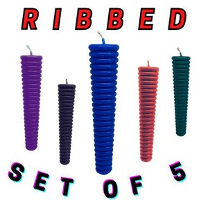 Ribbed Play Candles - Set of 5