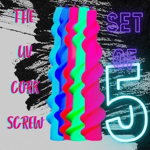 The UV Corkscrew Play Candle - Set of 5