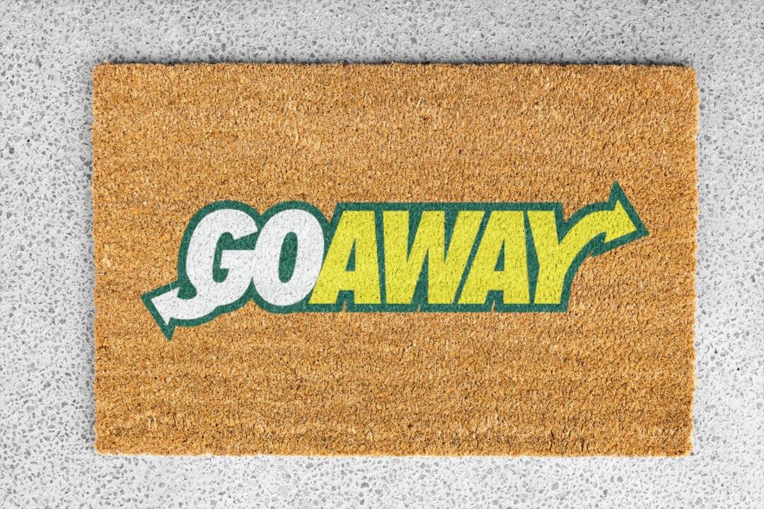 Goaway Door Mat, Mat, Subway Style Font Etsy
