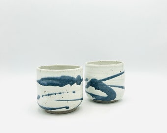 NEW! Onyx River Ceramic Cups / Yunomi by Amy Schnitzer