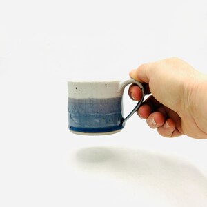 NEW! Two-Toned Reduction Fired Ceramic Espresso Cups in Various Colors by Amy Schnitzer Brilliant Blue