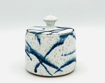 BACK IN STOCK! Onyx River Stoneware Ceramic Sugar Bowl with Lid by Amy Schnitzer