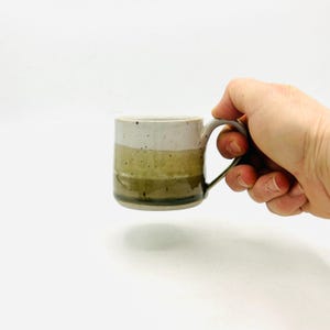 NEW! Two-Toned Reduction Fired Ceramic Espresso Cups in Various Colors by Amy Schnitzer Olive