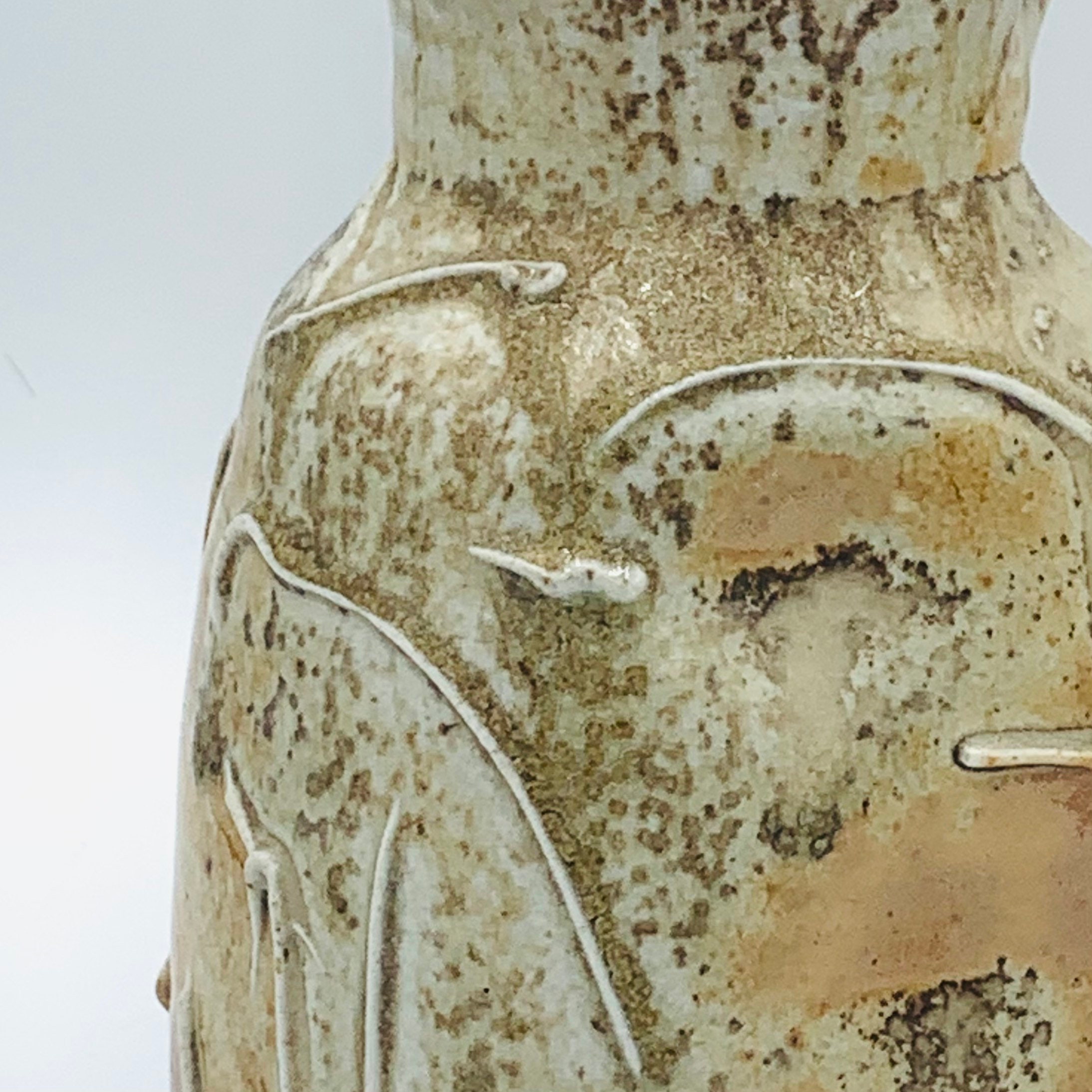 4piece Japanese Style Wood Fired Scribble Ceramic Sake Bottle Etsy