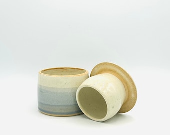 Made-to-Order Two-Toned French Ceramic Butter Keeper / Crock in Country Chic Colors by Amy Schnitzer