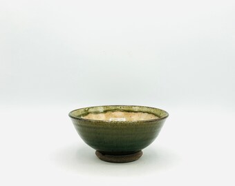 Speckled Celedon Small Ceramic Bowl in Olive by Amy Schnitzer