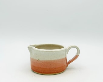 LAST ONE! Two-Toned Ceramic Creamer / Mini-Pitcher in Poppy by Amy Schnitzer