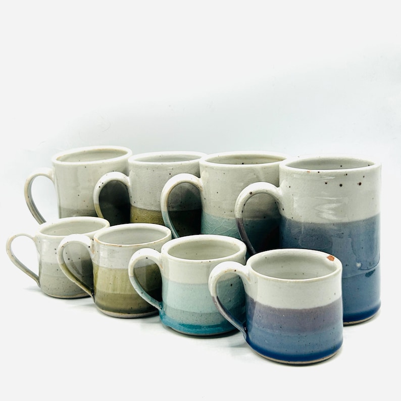 NEW! Two-Toned Reduction Fired Ceramic Espresso Cups in Various Colors by Amy Schnitzer image 14