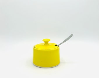 NEW! Ceramic Sugar Bowl with Spoon Notch Lid in Not-So-Mellow Yellow by Amy Schnitzer