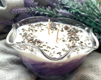 Lavender scented soy candle