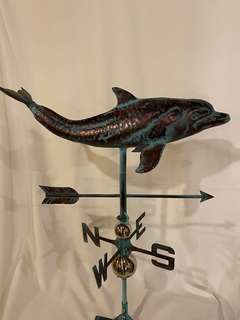 Spectacular XL Handcrafted 3 Dimensional Dolphin Weathervane Etsy