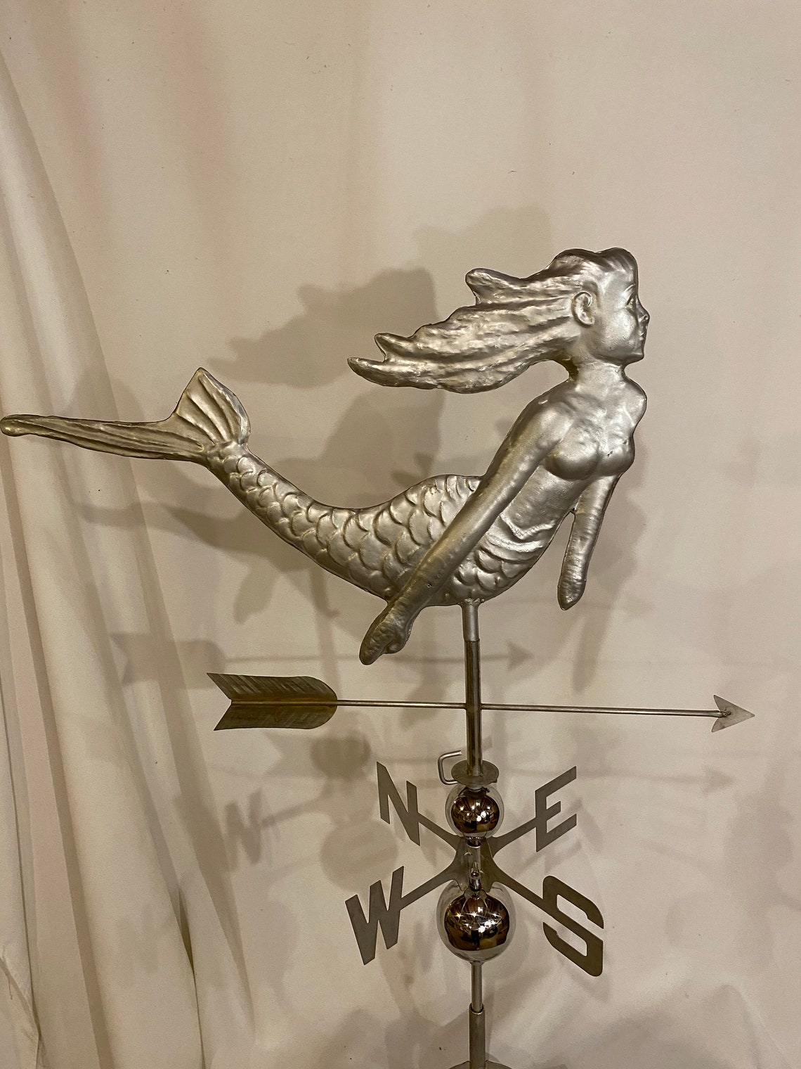 LARGE HUGH Handcrafted 3Dimensional Mermaid Weathervane Etsy