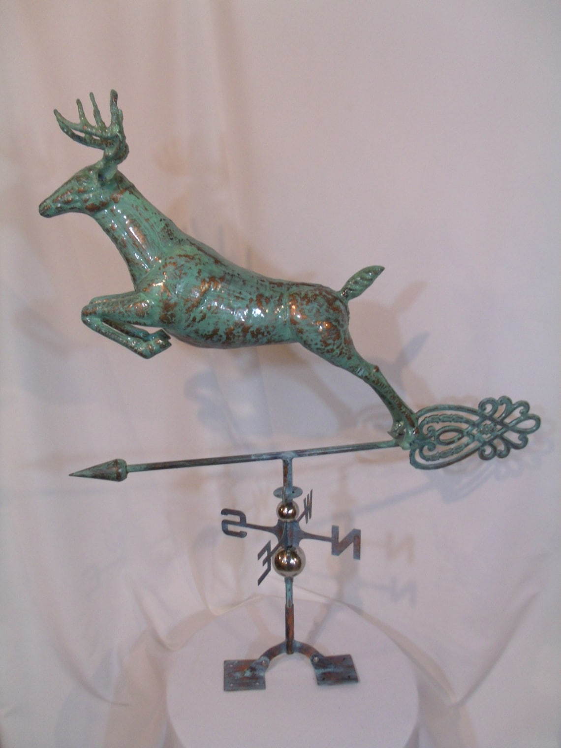 HUGE Handcrafted 3 Dimensional Jumping Deer Weathervane Copper Etsy