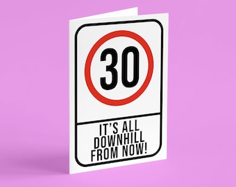 Funny 30th Birthday Card 30th Birthday Card Funny Birthday - Etsy