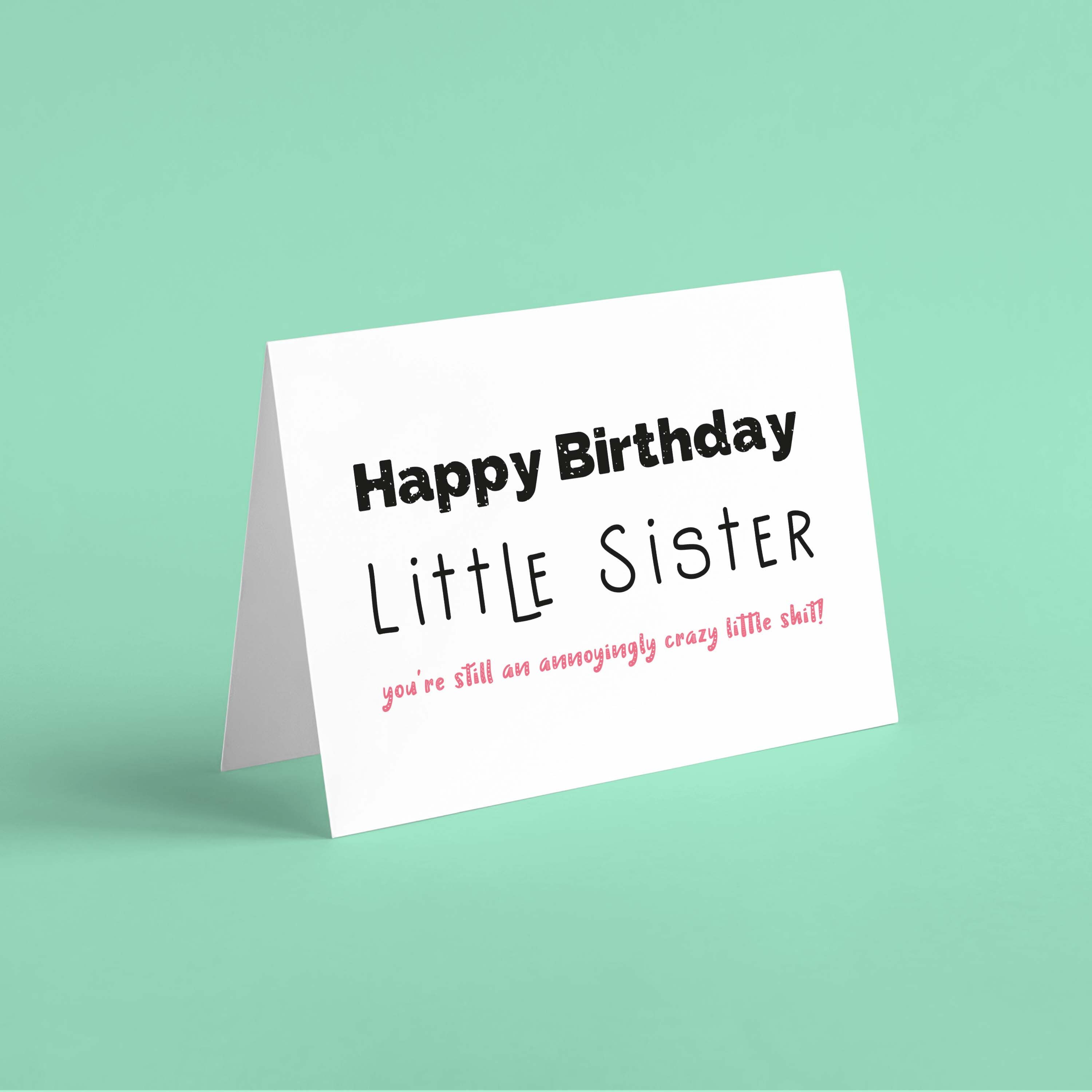 Little Sister Little Shit Birthday Birthday Card Funny - Etsy Finland Little Sister Little Shit Birthday Birthday Card Funny - Etsy Finland