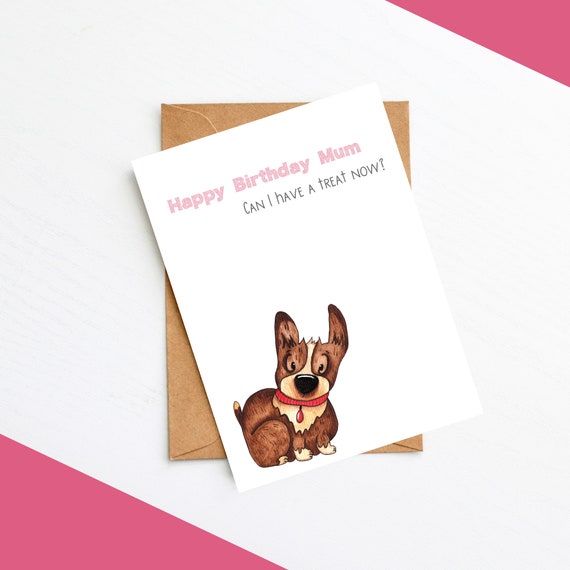 Joyeux Anniversaire Maman Doggy Chiot Carte Etsy France