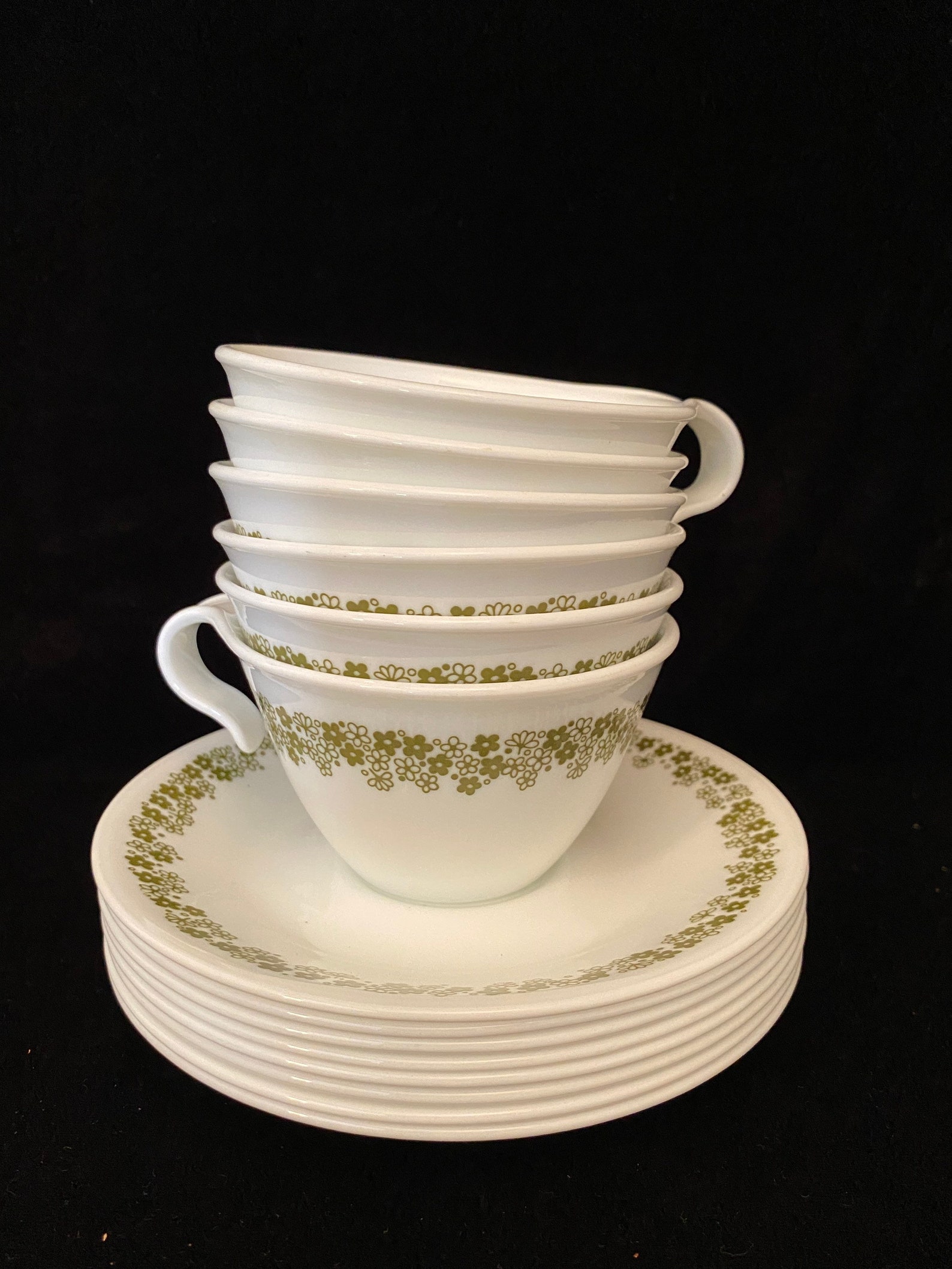 Vintage Corelle by Corning Cups and Saucers Etsy