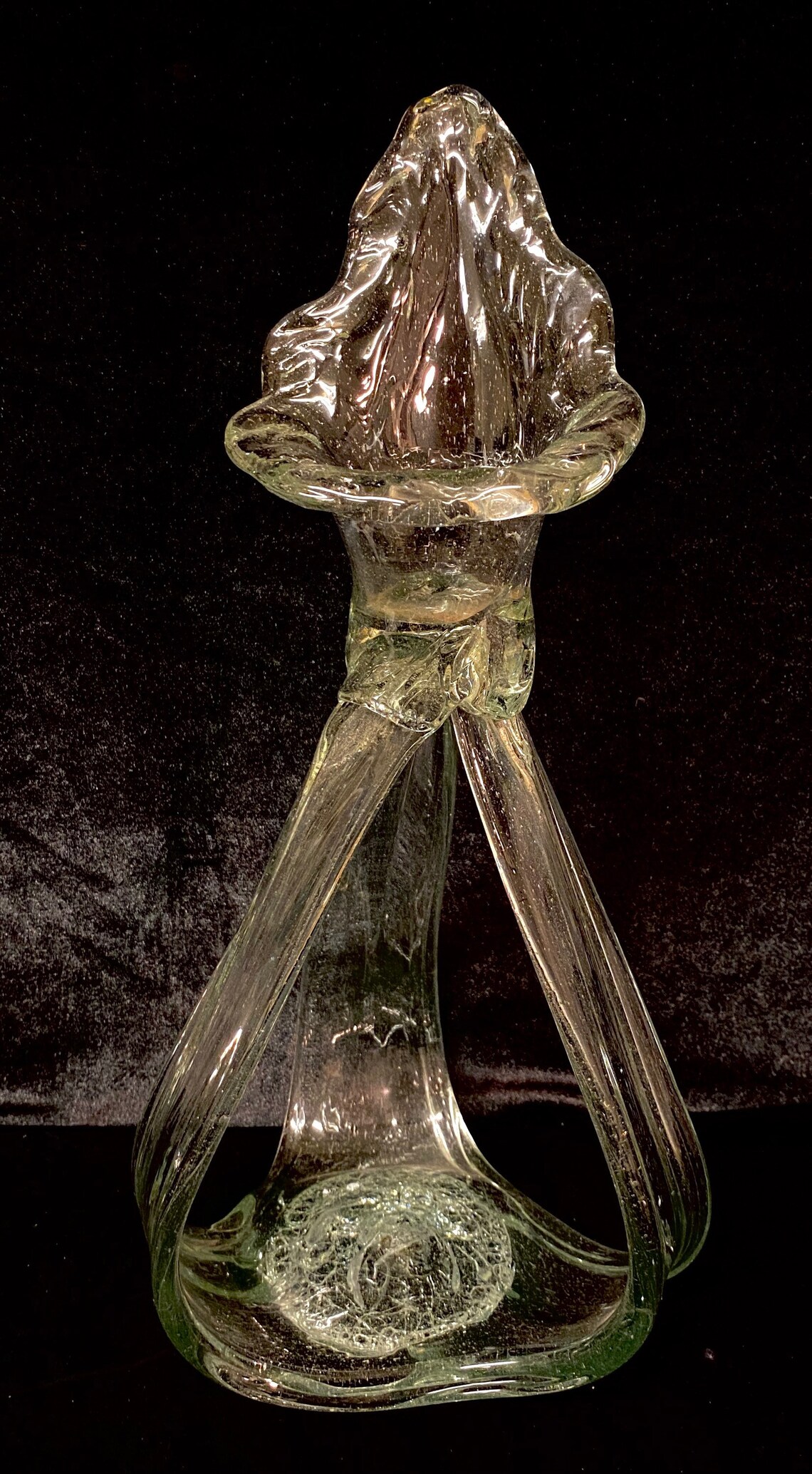 Blown Glass Sculpture/Candle Holder Etsy