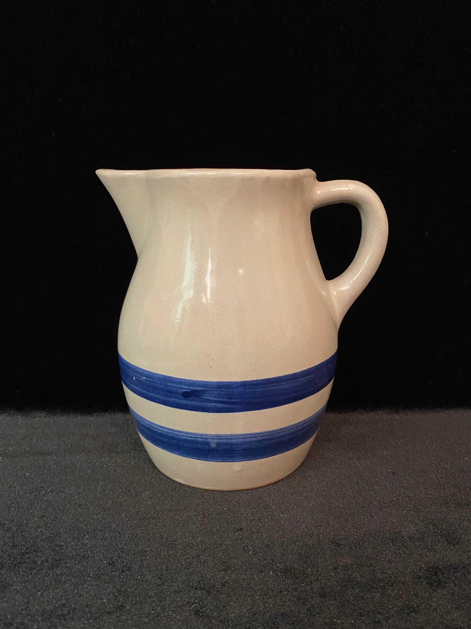 Vintage Stoneware Pitcher with Lid Etsy