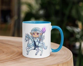 Elara the Elf Princess Mug – Cute Fantasy Elf Art Coffee Cup, Magical Princess Gift for Fantasy Lovers