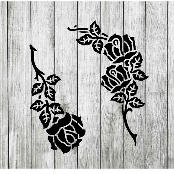 Rose Stencil, Flower Stencil , Ivy Stencil, Floral Stencil, Stencil, DIY