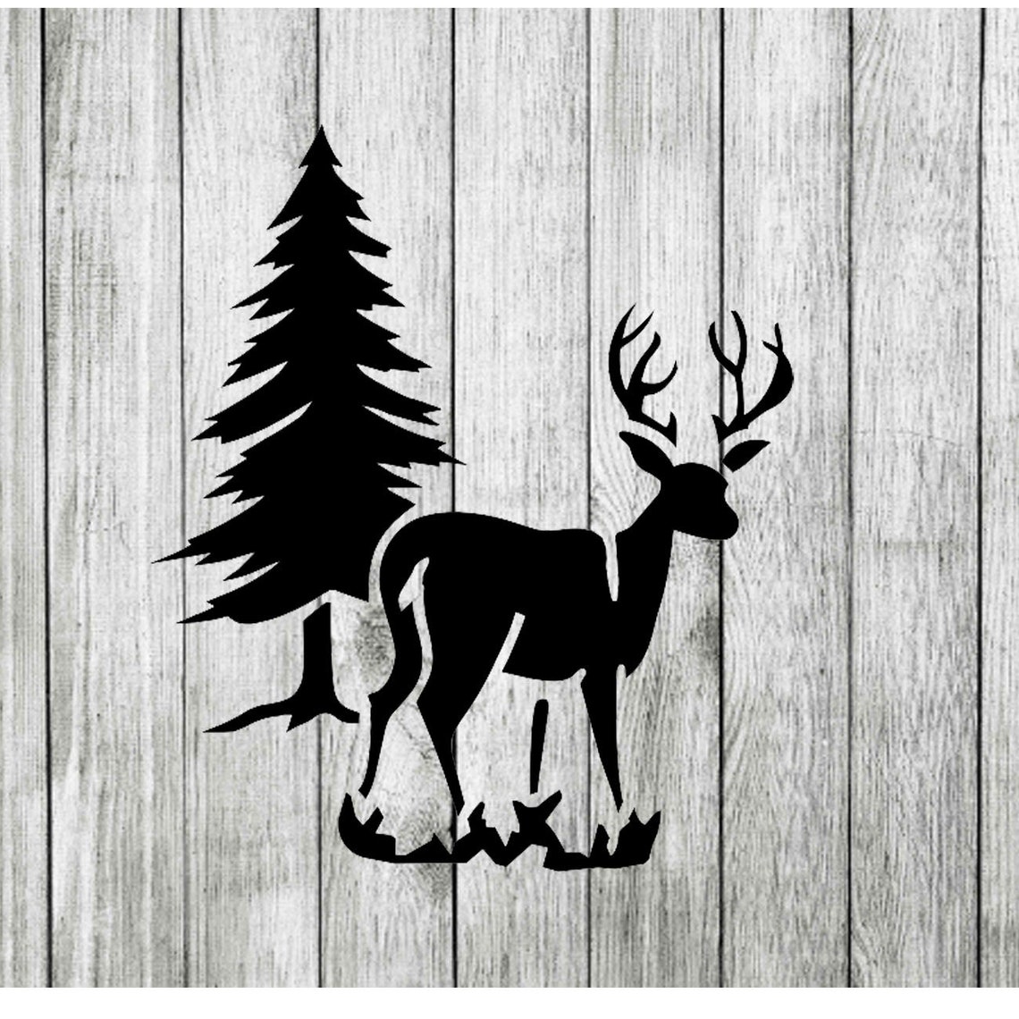 Deer Deer Stencil Scene Wildlife Christmas Deer Scene | Etsy