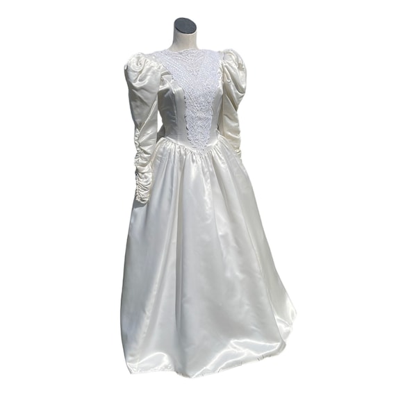 Jessica McClintock 80s Full Princess Skirt Weddin… - image 2