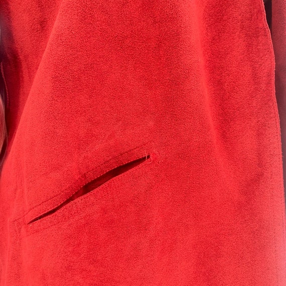 Vintage 70's Ultrasuede Soft Red Button Up Jacket… - image 4