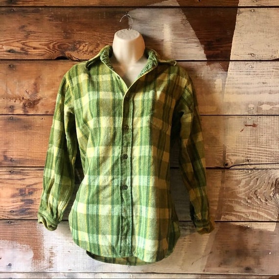 1970’s Pendleton Vintage Green Wool Shirt Jacket
