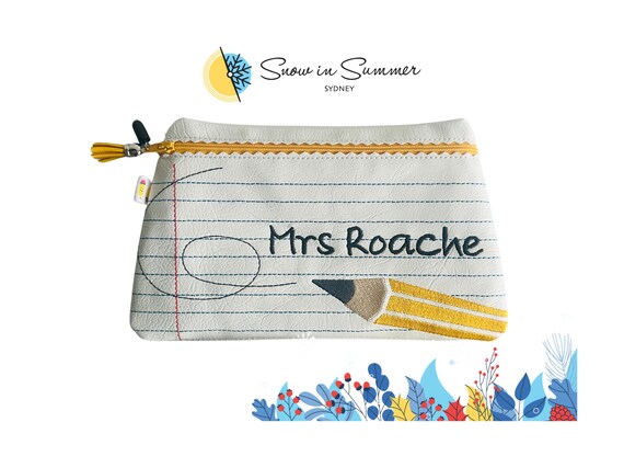 Personalised Pencil Case,School Gift, Teacher Appreciation, Pencil Pouch, Personalised Bag, School Gift, Student Gift, Custom Pencil Case