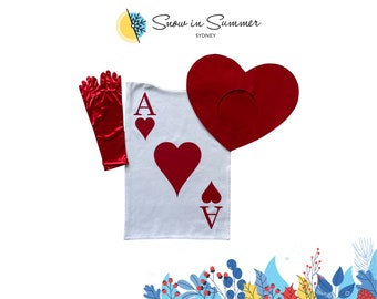 Playing Card Costume Tunic Alice in Wonderland Costume World Book Week Heart Costume Spade Costume Fancy Dress Costume Card Solider
