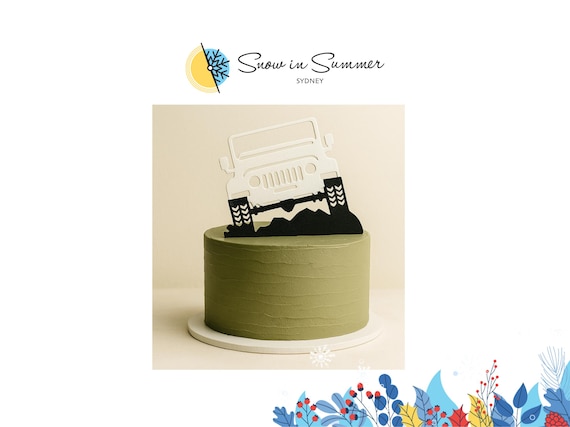 Off-Road Vehicle Cake Topper, Handcrafted Adventure Truck Decoration for Birthday Cake, Unique Car Lover Gift