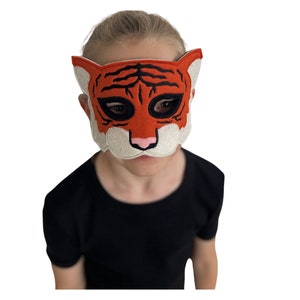 Tiger Mask,Tiger Costume,Animal Costume,Jungle Party, World Book Day Costume, Pretend Play, Felt Costume Mask, Tiger Mask, Halloween Costume image 2