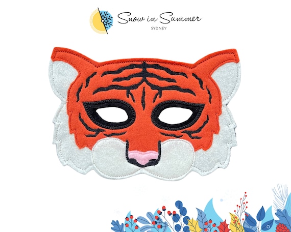 Tiger Mask,Tiger Costume,Animal Costume,Jungle Party, World Book Day Costume, Pretend Play, Felt Costume Mask, Tiger Mask, Halloween Costume