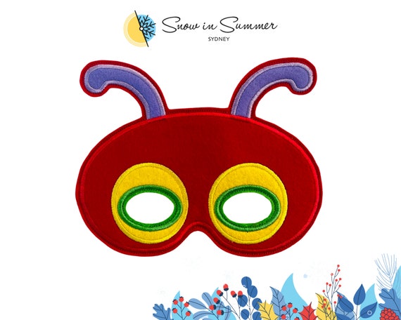 World Book Day Mask, Kids Play Costume - Book Week Costume - Caterpillar Costume, Hungry Insect Costume, Role Play Mask, Halloween Mask