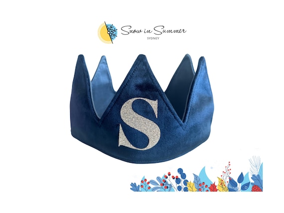 Personalised Birthday Crown,Fabric crown with removable numbers,adjustable crown,cake smash hat,Velcro numbers for crown,Velvet fabric crown