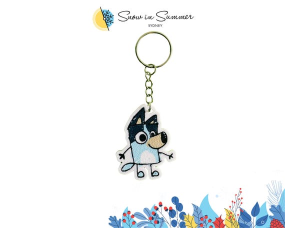 Blue Dog Keyring, Keyring for school bag, Blue Dog Fan, Blue Dog Accessory, Perfect Episode, Blue Dog Party, Party Favour