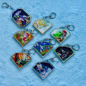 Chaos Emerald Keychains