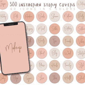 300 Instagram Story Highlight Icons Boho Instagram Covers Neutral Handgeschriebene Highlight Covers Braun Beige Blush Icons Instagram Stories