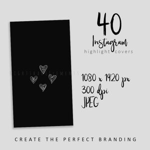 40 Line Art Instagram Highlight Cover Icons Boho Highlight Covers Black and White Icons Instagram Stories Modern Story Highlight Covers image 3