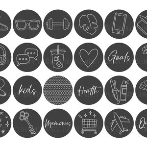 72 Boho Instagram Highlight Cover Icons Line Art Highlight Covers Gray ...