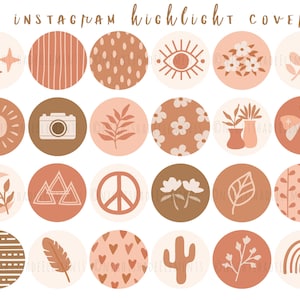 24 Boho Instagram Highlight Cover Icons Esthétique Highlight Cover Brown Beige Icons Neutral Instagram Stories Western Story Highlight Covers