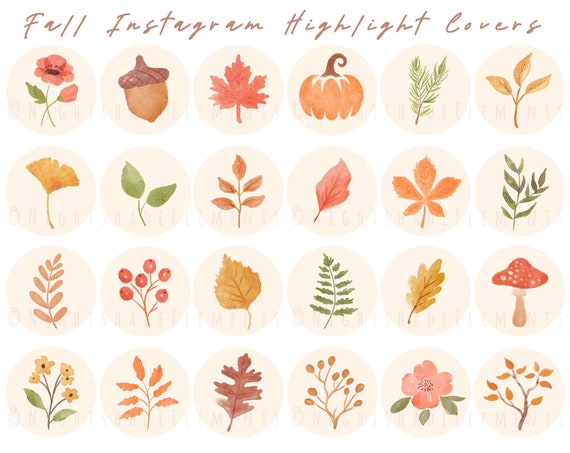 Autumn Instagram Highlight Cover Icons 44 Line Art Highlight -  Norway