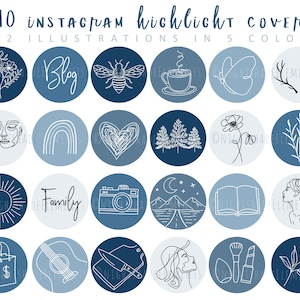610 Boho Instagram Evidenzia copertina Icone Line Art Evidenzia copertine Icone blu Neutro Instagram Storie Natura Grigio Evidenzia copertine Inverno