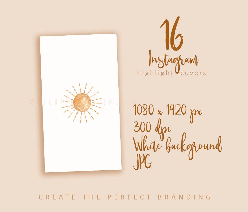 Boho Instagram Highlight Covers 16 Brown Icons Beige Icons Neutral ...