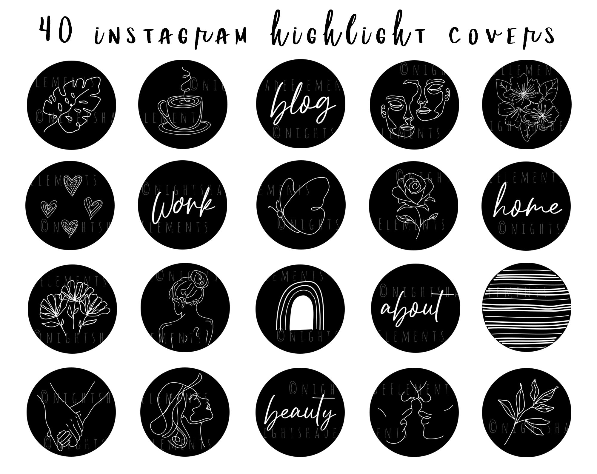 How to Make Clicky Instagram Highlight Covers [40 Free Covers]