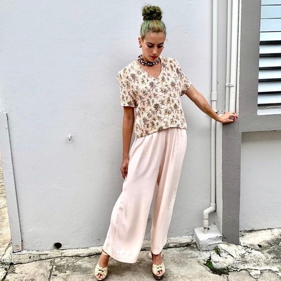 Jumpsuit Wide Leg Blush