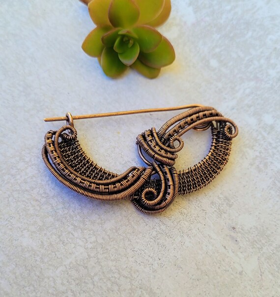 Wire brooch on sale