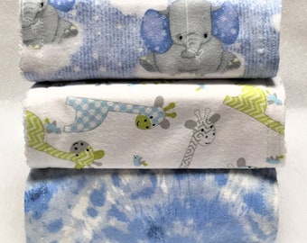Baby Burp Cloths - Set of 3/Dribble/Feeding/Baby Shower Gift Set/unisex Baby Gift/Baby Girl/Baby Boy/baby animals