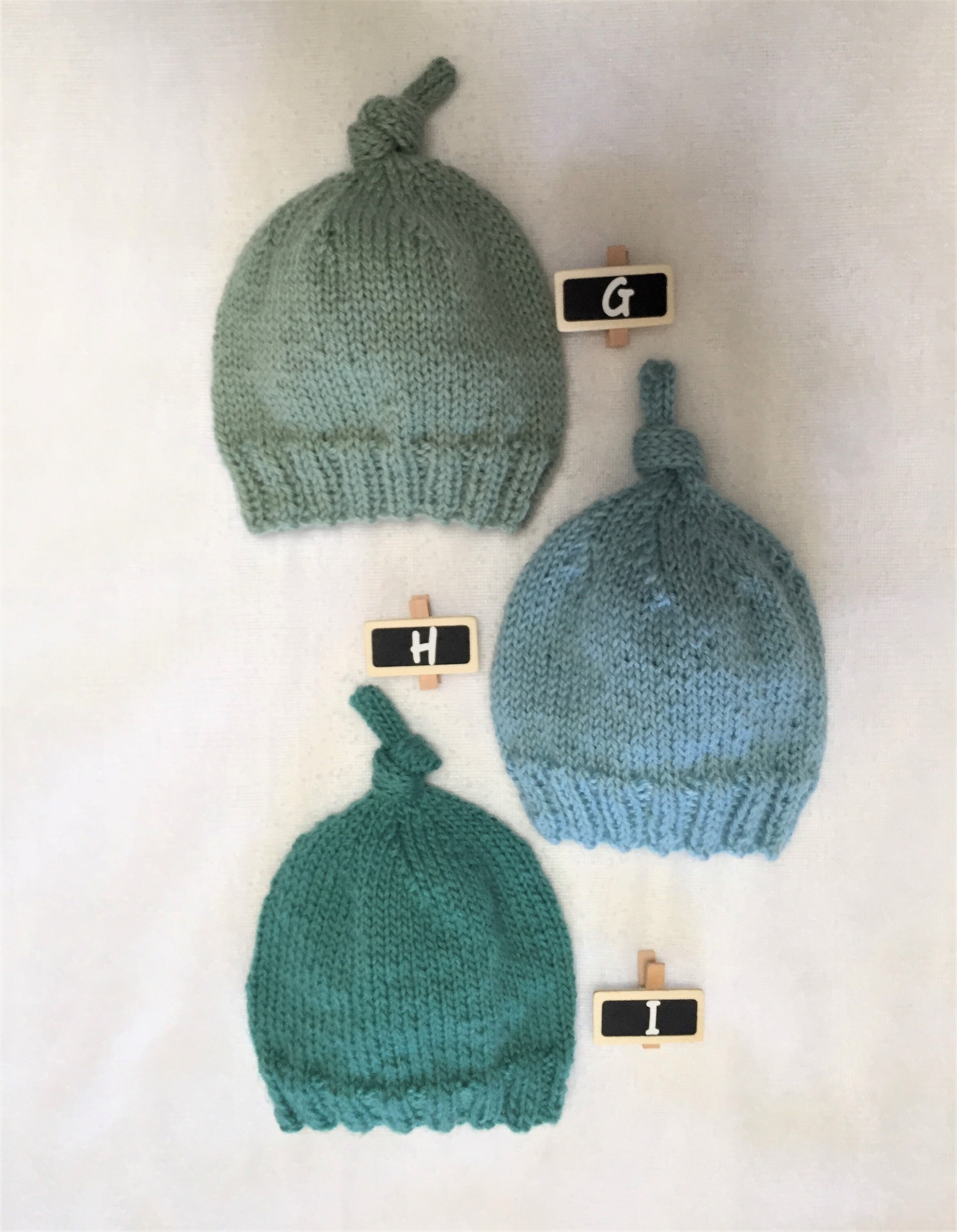 Baby knitted wool top knot beanie/newborn beanie/ newborn Etsy